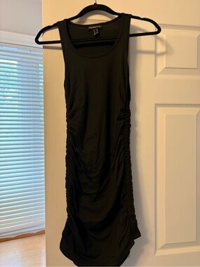 Black Ruched Side Tank Dress or cover up